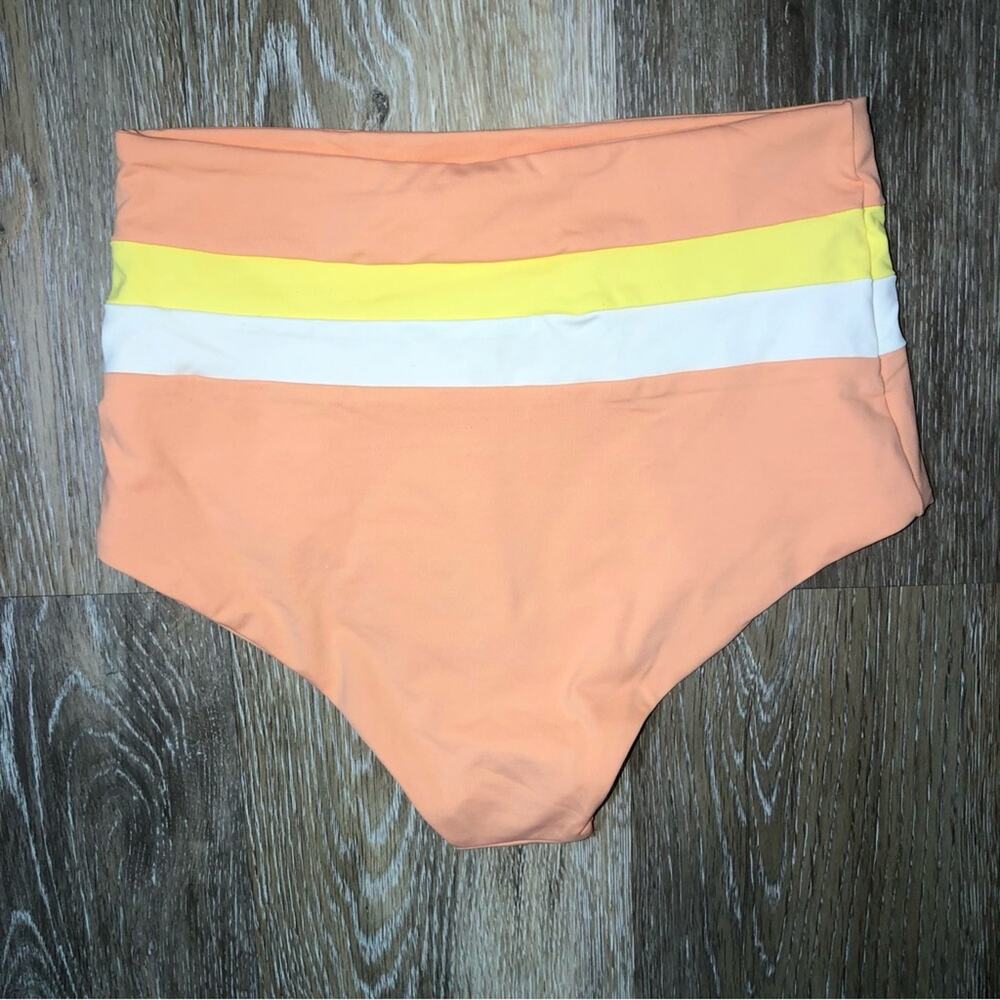 L*Space Rebel Top Portia Striped High Waist Bikini Bottom Set XS NWT - Picture 9 of 13